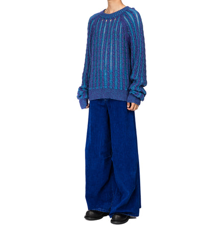 AGR SERENITY CABLE MOHAIR JUMPER NAVY
