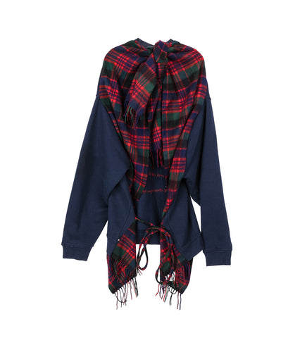 SCARDIGAN NAVY / RED CHECK