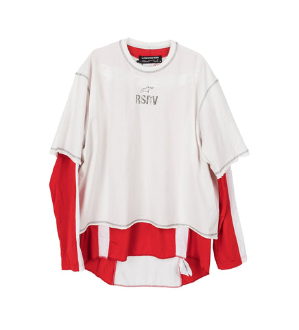 HYBRID LS JERSEY OFF WHITE RED