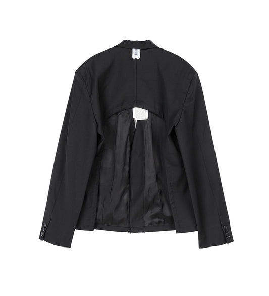 BACKLESS TAILORED JACKET MIX