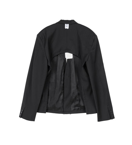 BACKLESS TAILORED JACKET MIX