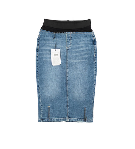 DENIM PENCIL SKIRT BLUE