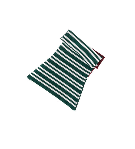 KNIT SNOOD GREEN STRIPE