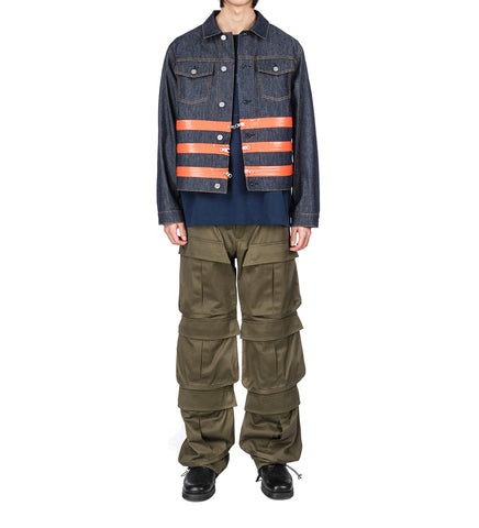 MULTI ZIP TRUCKER JACKET RAW INDIGO