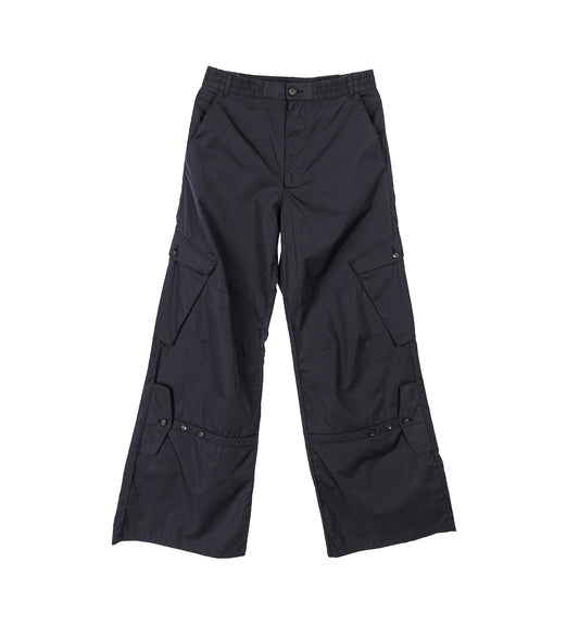 UTILITY POCKET LIGHT PANT BLACK POPELINE