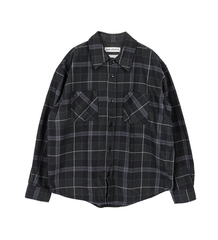 WHOPPIN SHIRT RAVEN CHECK RANCH COTTON