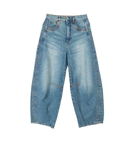 OVERSCALED DENIM SEMI WASHED DENIM