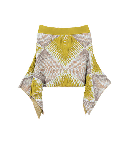 IKAT ARGYLE JACQUARD SKIRT PISTACHIO