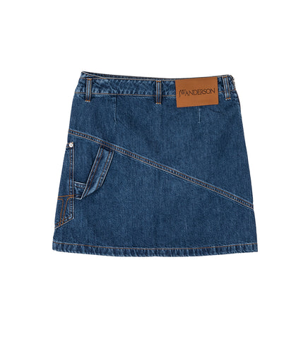 TWISTED MINI SKIRT LIGHT BLUE