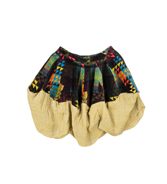 EVELYN SKIRT MULTI ABSTRACT CHECK