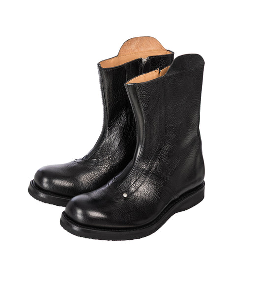 MOTO BOOT DEEP BLACK LEATHER