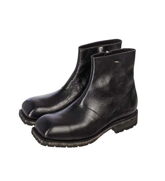 ENGINE BOOT DEEP BLACK LEATHER