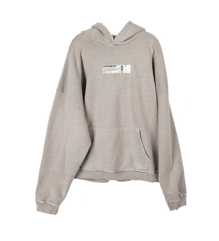 TRUTH SERUM SHRUNKEN HOODIE LIGHT GREY