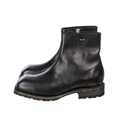 ENGINE BOOT DEEP BLACK LEATHER