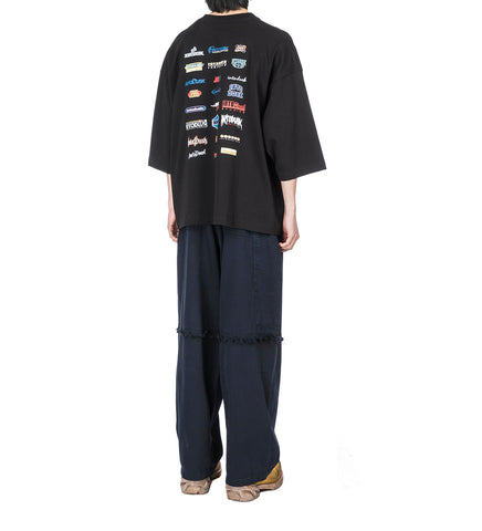 TRIPLE KNEE TROUSERS WASHED MIDNIGHT NAVY