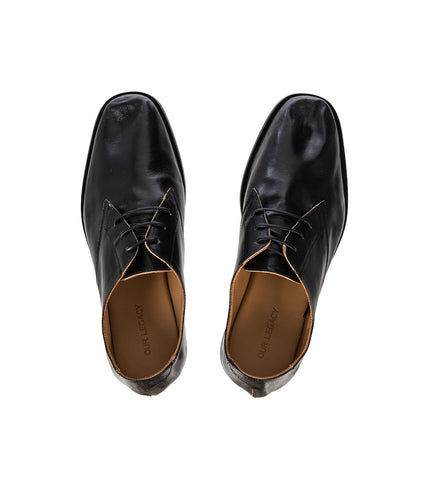 COLLAPSING CONSULTANT TRUE DYE BLACK LEATHER