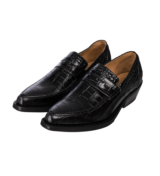 CYPHER LOAFER LICORICE CROC BULL HIDE