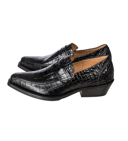 CYPHER LOAFER LICORICE CROC BULL HIDE