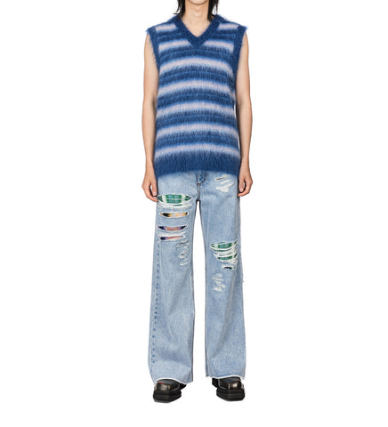 MARNI V-NECK SWEATER MAZARINE BLUE