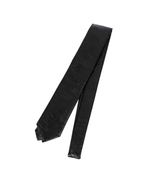 TIE BLACK REAL FAKE LEATHER