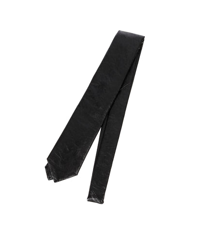 TIE BLACK REAL FAKE LEATHER