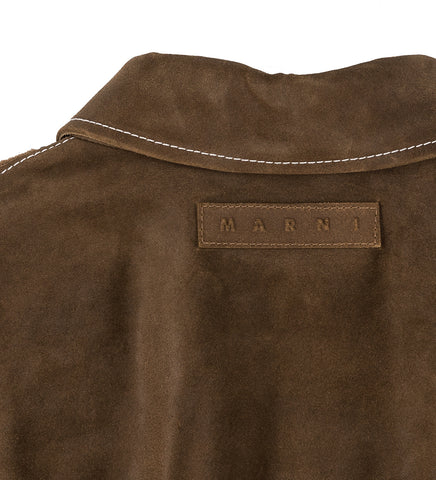 PATCHWORK LEATHER JACKET MOKA