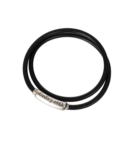 UDON NECKLACE BLACK LEATHER