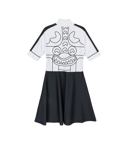CYCLING DRESS BLACK/WHITE