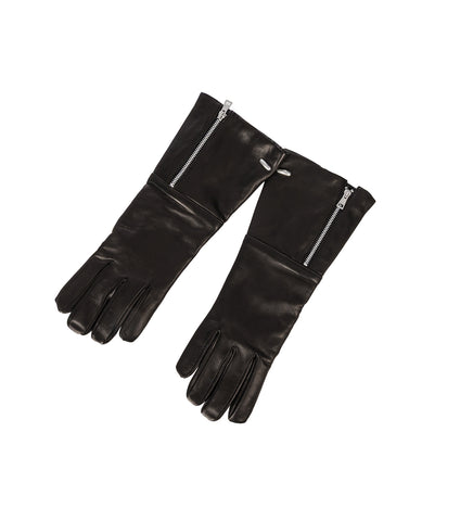 ZIPPED GLOVE BLACK NAPPA
