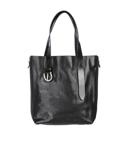 THROTTLE TOTE TIRE BLACK FOREVER COWHIDE