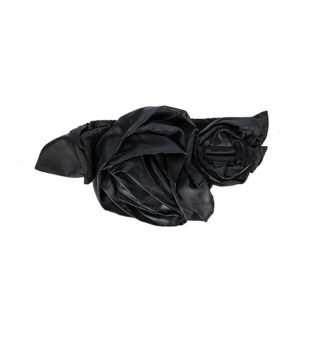 PRESSED ROSETTE BOUQUET TOP BLACK/BLACK