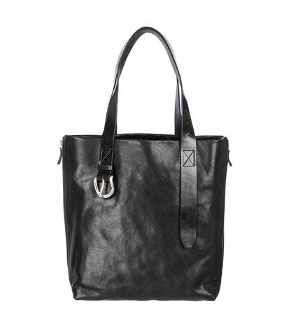 THROTTLE TOTE TIRE BLACK FOREVER COWHIDE