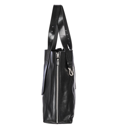 THROTTLE TOTE TIRE BLACK FOREVER COWHIDE