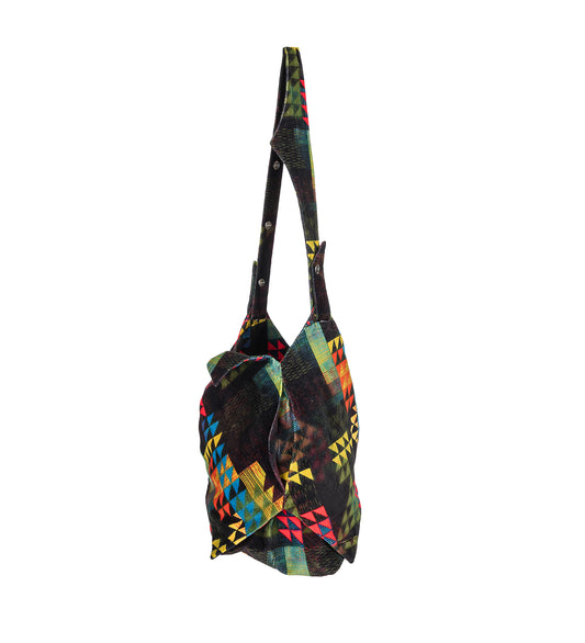 KALEIDOSCOPE BAG MULTI ABSTRACT CHECK