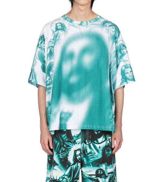 T-SHIRT WHITE/GREEN