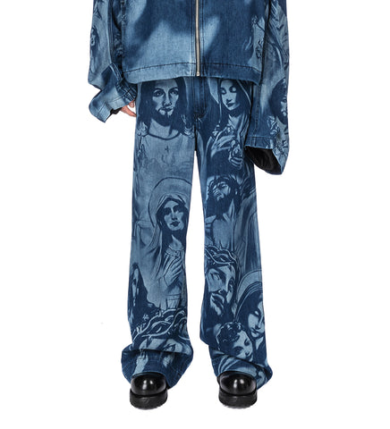 WIDE LEG JEANS INDIGO BLUE