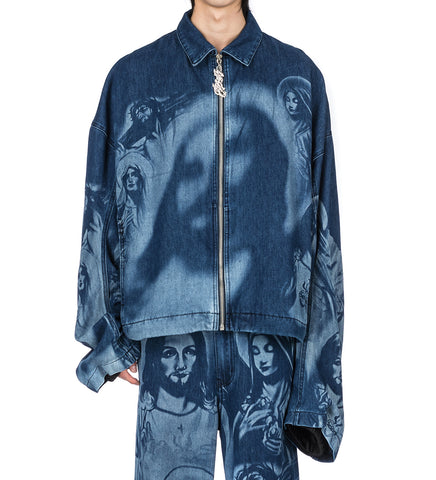OVERSIZED DENIM JACKET INDIGO BLUE