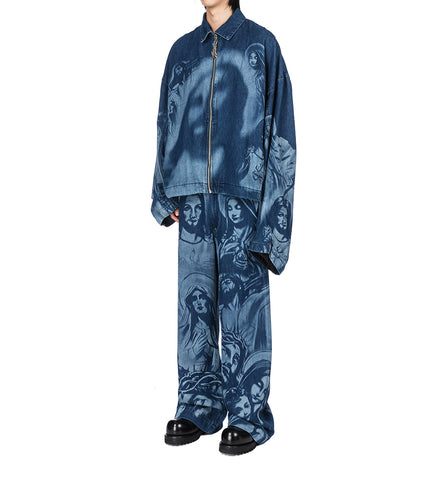 OVERSIZED DENIM JACKET INDIGO BLUE