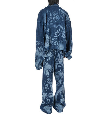 OVERSIZED DENIM JACKET INDIGO BLUE