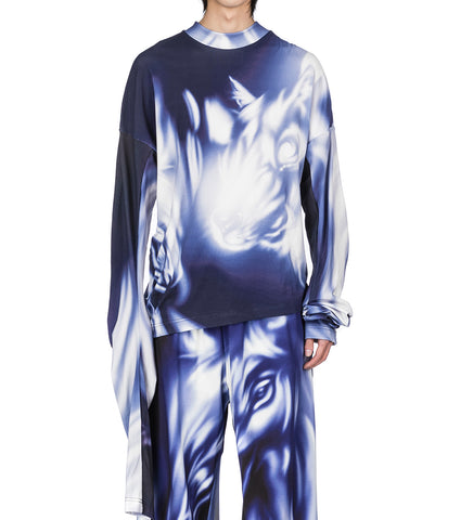 LONG SLEEVE TURTLEBECK BLACK/LILAC