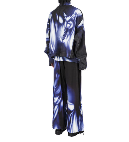TRACKSUIT PANTS BLACK/LILAC