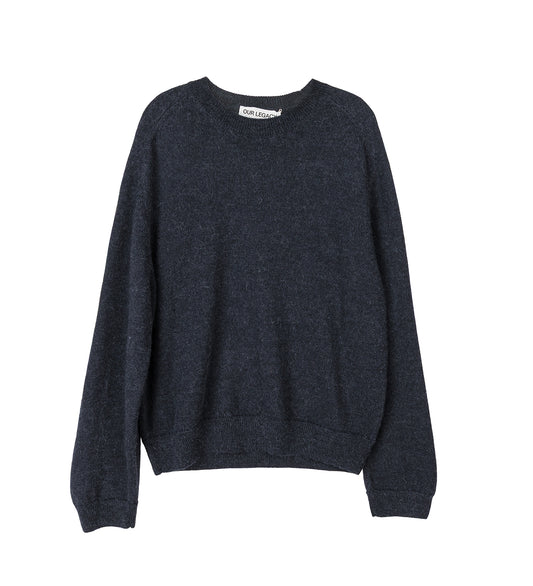 TRUE ROUNDNECK CHARCOAL SNUG ALPACA WOOL