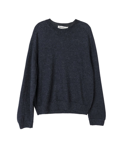 TRUE ROUNDNECK CHARCOAL SNUG ALPACA WOOL