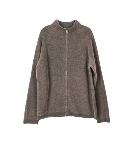 DASH ZIP CARDIGAN MUD SPRAY DYE CHERUB WOOL