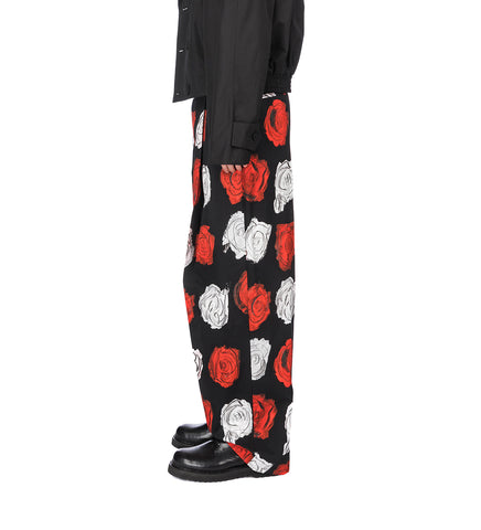 MERCURY PRINT POPLINE TROUSER BLACK