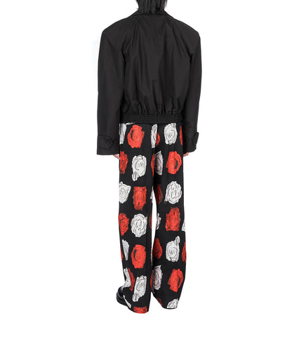 CROPPED SHOULDER PAD JACKET BLACK