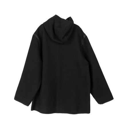 LINER JACKET BLACK STAMPED WOOL