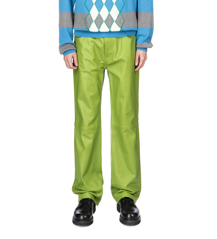 LEATHER TROUSERS GREEN