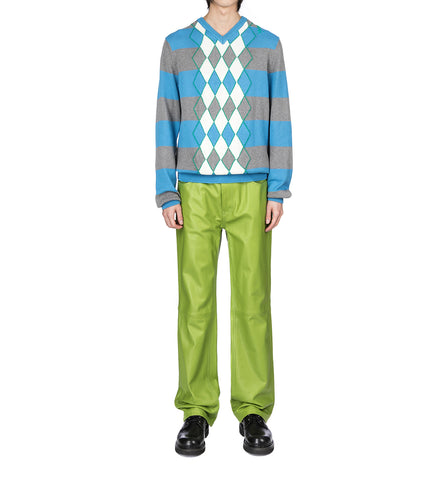 LEATHER TROUSERS GREEN