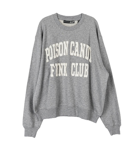 POISON CANDY CREWNECK SWEATSHIRT GREY MELANGE